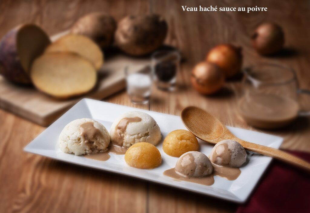 Veau haché sauce au poivre